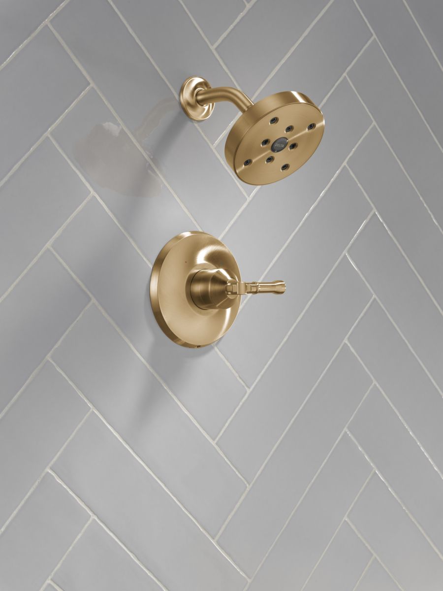 DELTA Broderick 14 Series Shower Trim — Lumicoat® Champagne Bronze