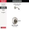 DELTA Broderick 14 Series Shower Trim - Less Head — Lumicoat® Stainless