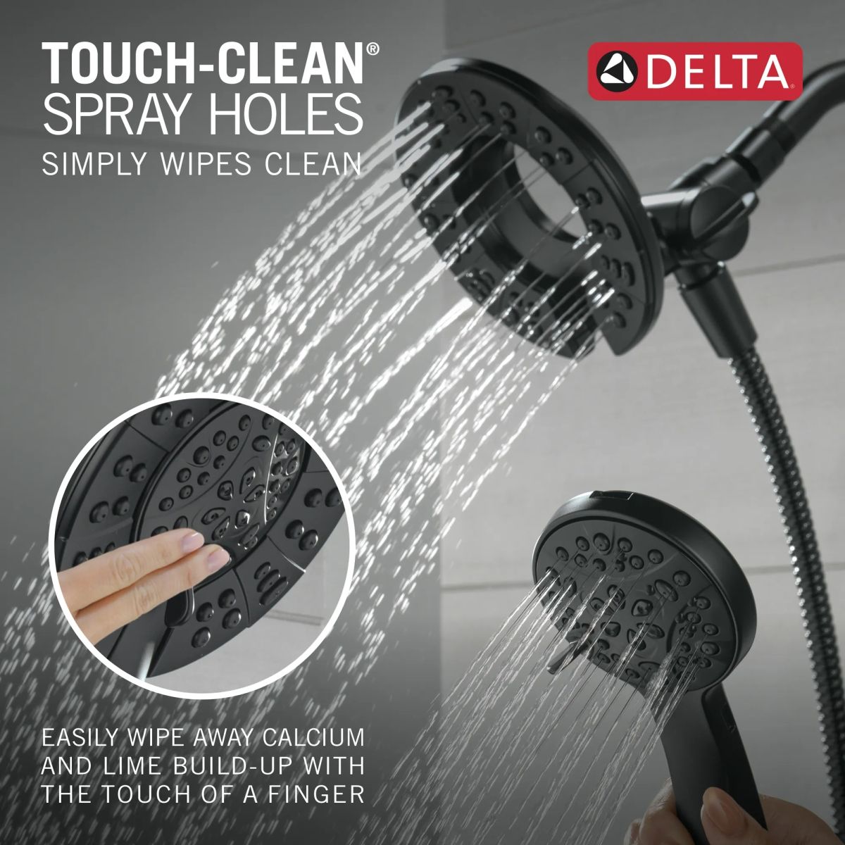 DELTA Albion  Monitor 14 Series Shower Only Trim Only with In2ition Hand Shower — Matte Black