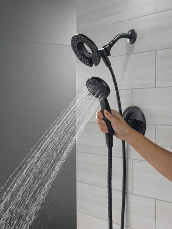 DELTA Albion  Monitor 14 Series Shower Only Trim Only with In2ition Hand Shower — Matte Black