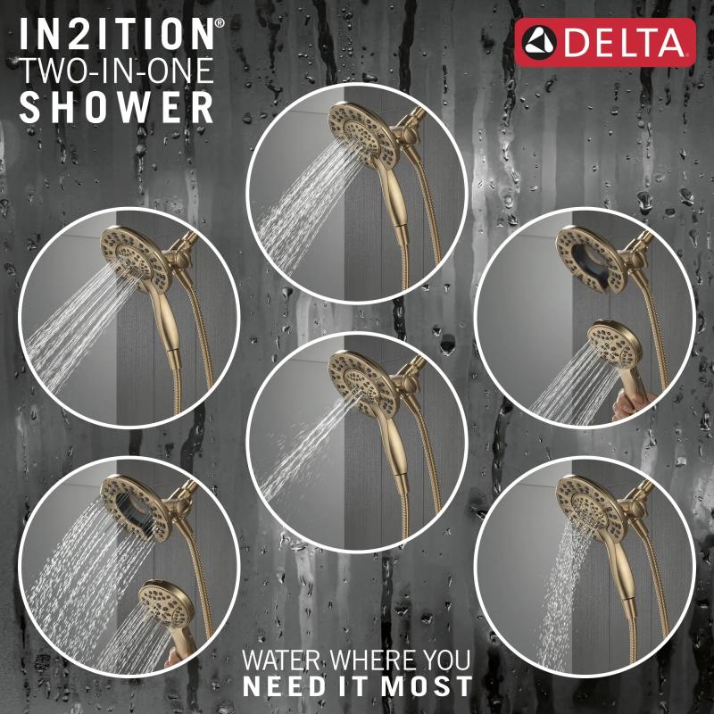 DELTA Albion  Monitor 14 Series Shower Only Trim Only with In2ition Hand Shower — Champagne Bronze