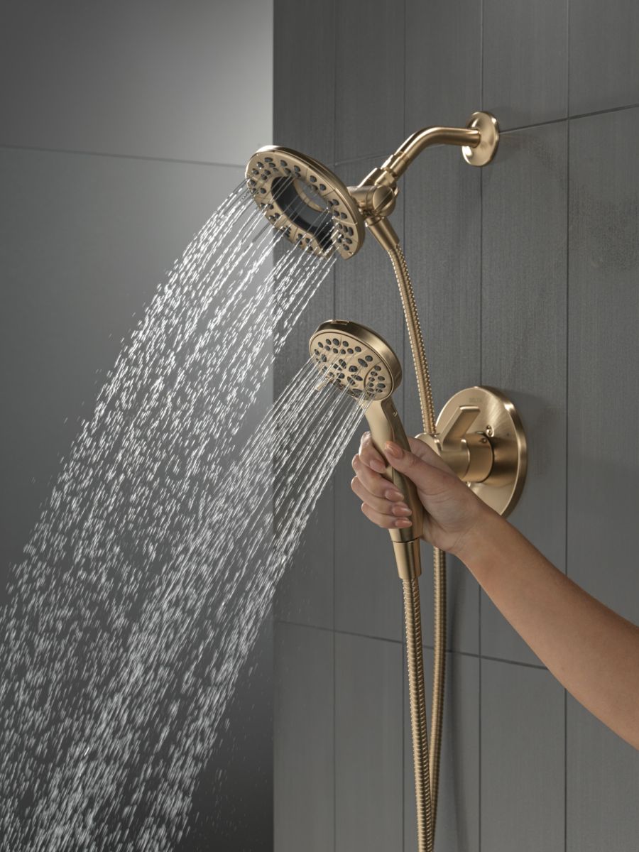 DELTA Albion  Monitor 14 Series Shower Only Trim Only with In2ition Hand Shower — Champagne Bronze