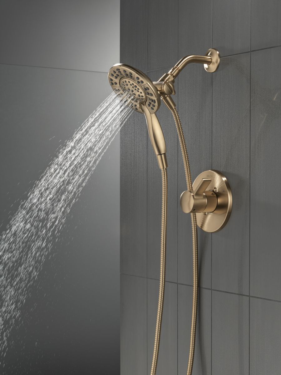 DELTA Albion  Monitor 14 Series Shower Only Trim Only with In2ition Hand Shower — Champagne Bronze