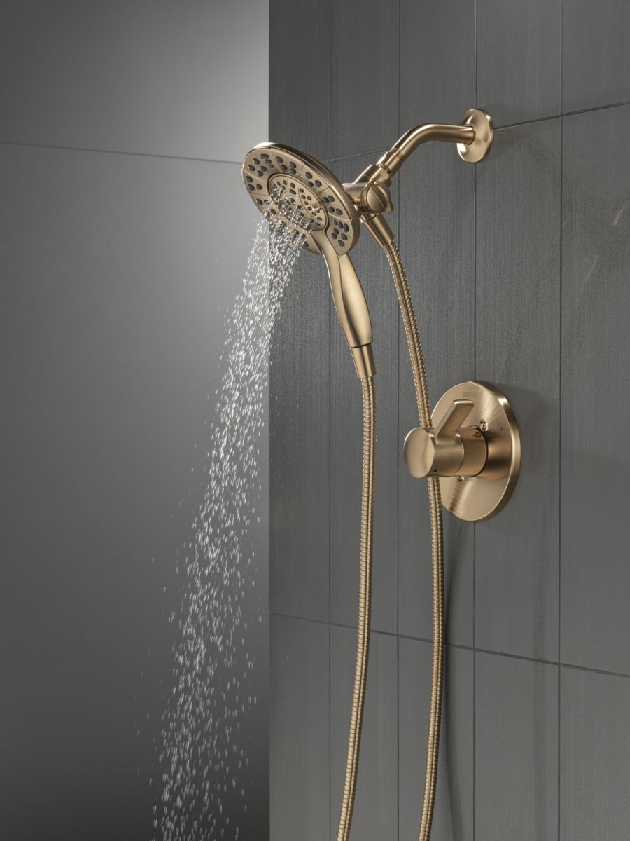DELTA Albion  Monitor 14 Series Shower Only Trim Only with In2ition Hand Shower — Champagne Bronze
