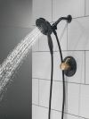 DELTA Albion  Monitor 14 Series Shower Only Trim Only with In2ition Hand Shower — Matte Black / Champagne Bronze