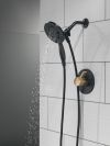 DELTA Albion  Monitor 14 Series Shower Only Trim Only with In2ition Hand Shower — Matte Black / Champagne Bronze