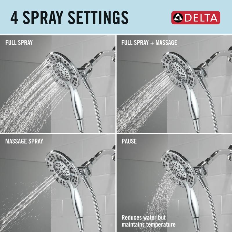 DELTA Albion  Monitor 14 Series Shower Only Trim Only with In2ition Hand Shower — Chrome