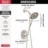 DELTA Albion  Monitor 14 Series Shower Only Trim Only with In2ition Hand Shower — Spotshield Brushed Nickel