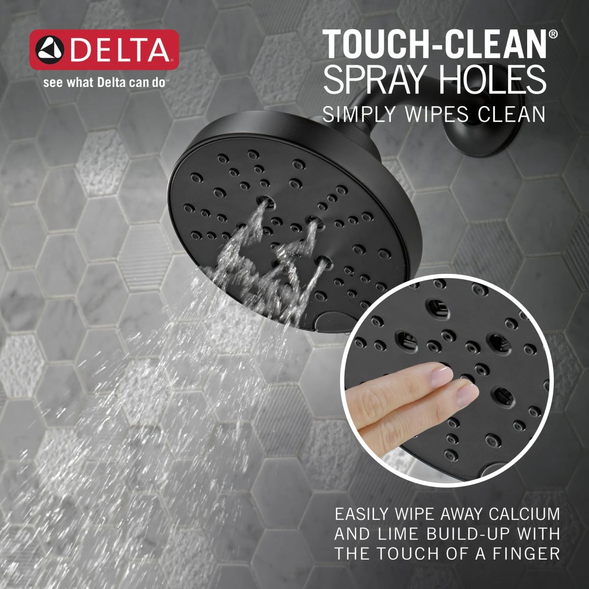 DELTA Tetra 14 Series Shower Trim — Matte Black