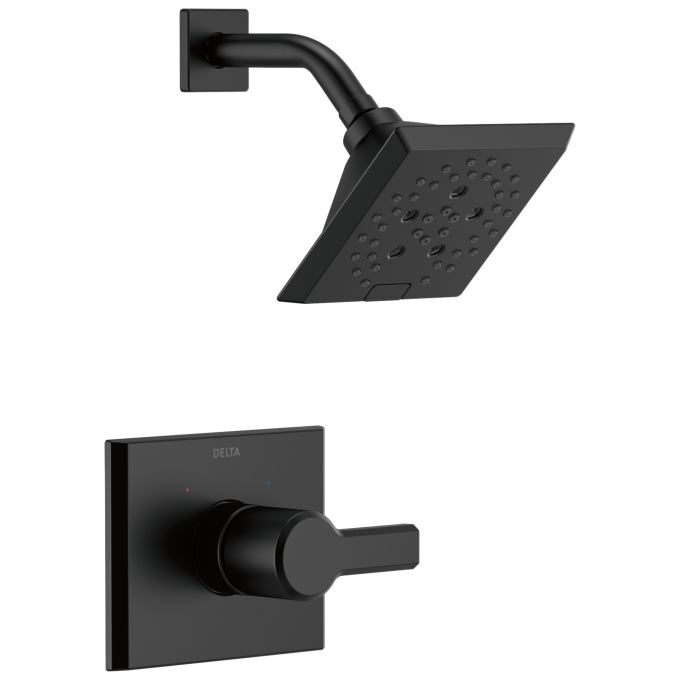 DELTA Pivotal Monitor 14 Series H2OKINETIC Shower Trim — Matte Black