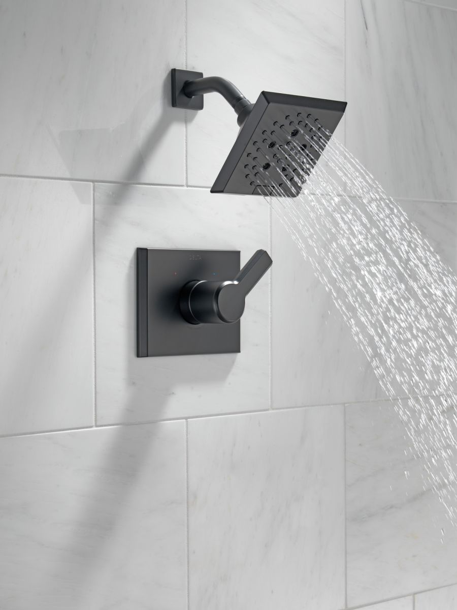 DELTA Pivotal Monitor 14 Series H2OKINETIC Shower Trim — Matte Black