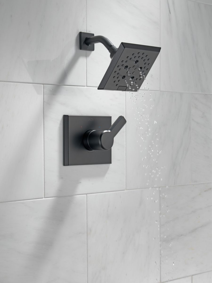 DELTA Pivotal Monitor 14 Series H2OKINETIC Shower Trim — Matte Black