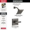 DELTA Pivotal Monitor 14 Series H2OKINETIC Shower Trim — Lumicoat® Black Stainless