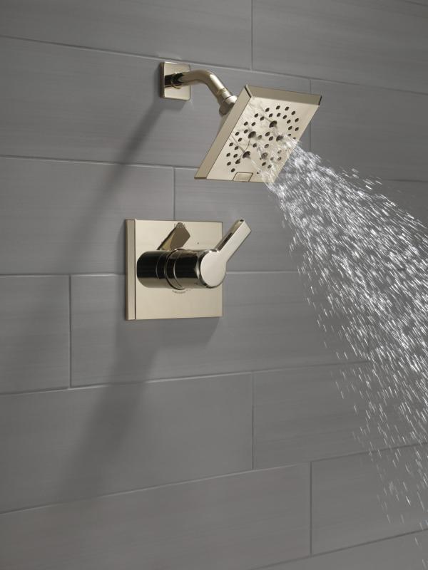 DELTA Pivotal Monitor 14 Series H2OKINETIC Shower Trim — Lumicoat® Polished Nickel