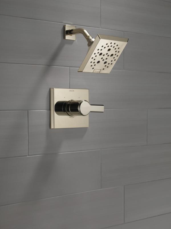 DELTA Pivotal Monitor 14 Series H2OKINETIC Shower Trim — Lumicoat® Polished Nickel