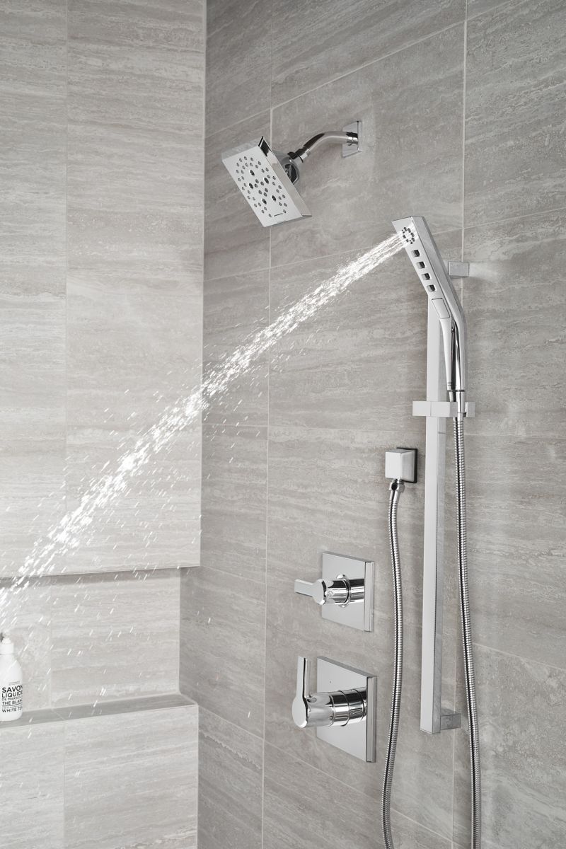 DELTA Pivotal 3-Setting 2-Port Diverter Trim — Lumicoat® Chrome