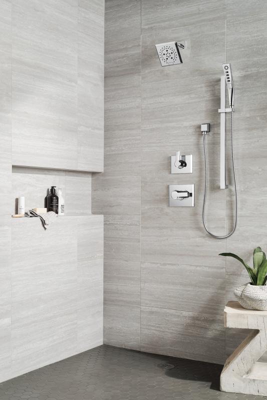 DELTA Universal Showering Components Square Wall Elbow for Hand Shower — Lumicoat® Chrome
