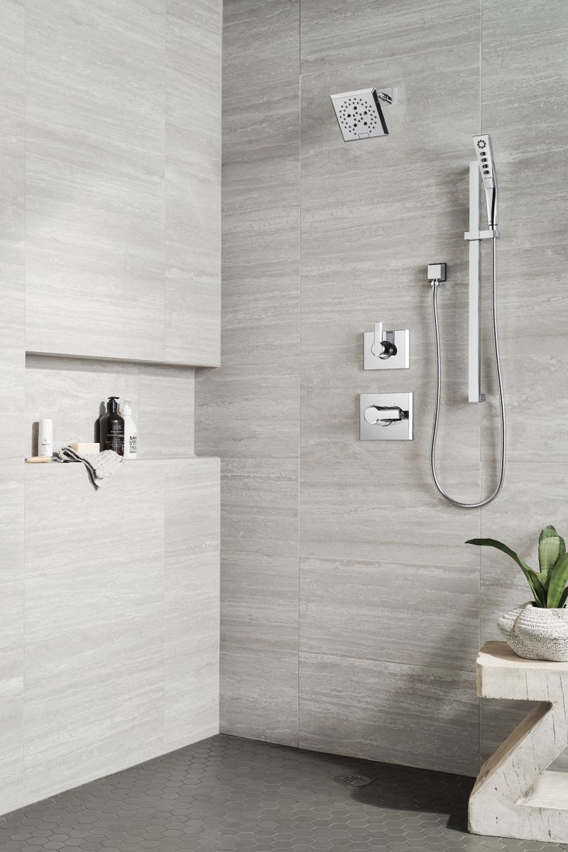DELTA Universal Showering Components Square Wall Elbow for Hand Shower — Lumicoat® Chrome