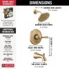 DELTA Kayra Monitor 14 Series Tub & Shower Shower Trim — Champagne Bronze