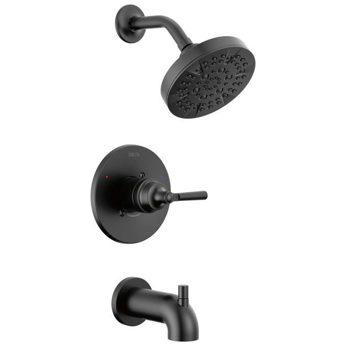 DELTA Saylor Monitor 14 Series Tub & Shower Trim — Matte Black