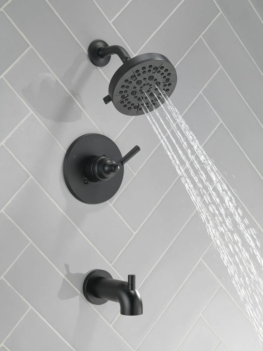 DELTA Saylor Monitor 14 Series Tub & Shower Trim — Matte Black