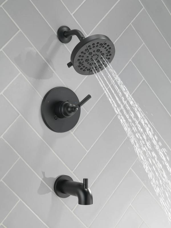 DELTA Saylor Monitor 14 Series Tub & Shower Trim — Matte Black