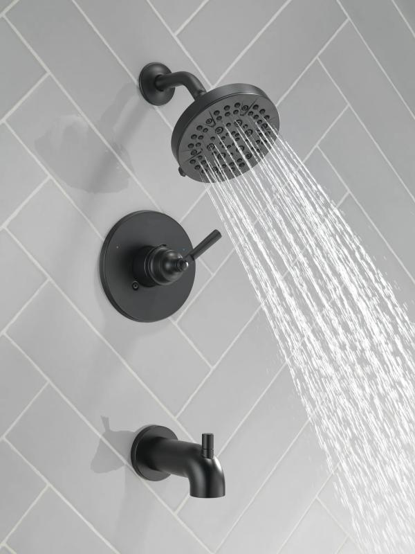 DELTA Saylor Monitor 14 Series Tub & Shower Trim — Matte Black
