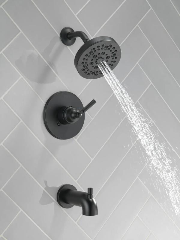 DELTA Saylor Monitor 14 Series Tub & Shower Trim — Matte Black