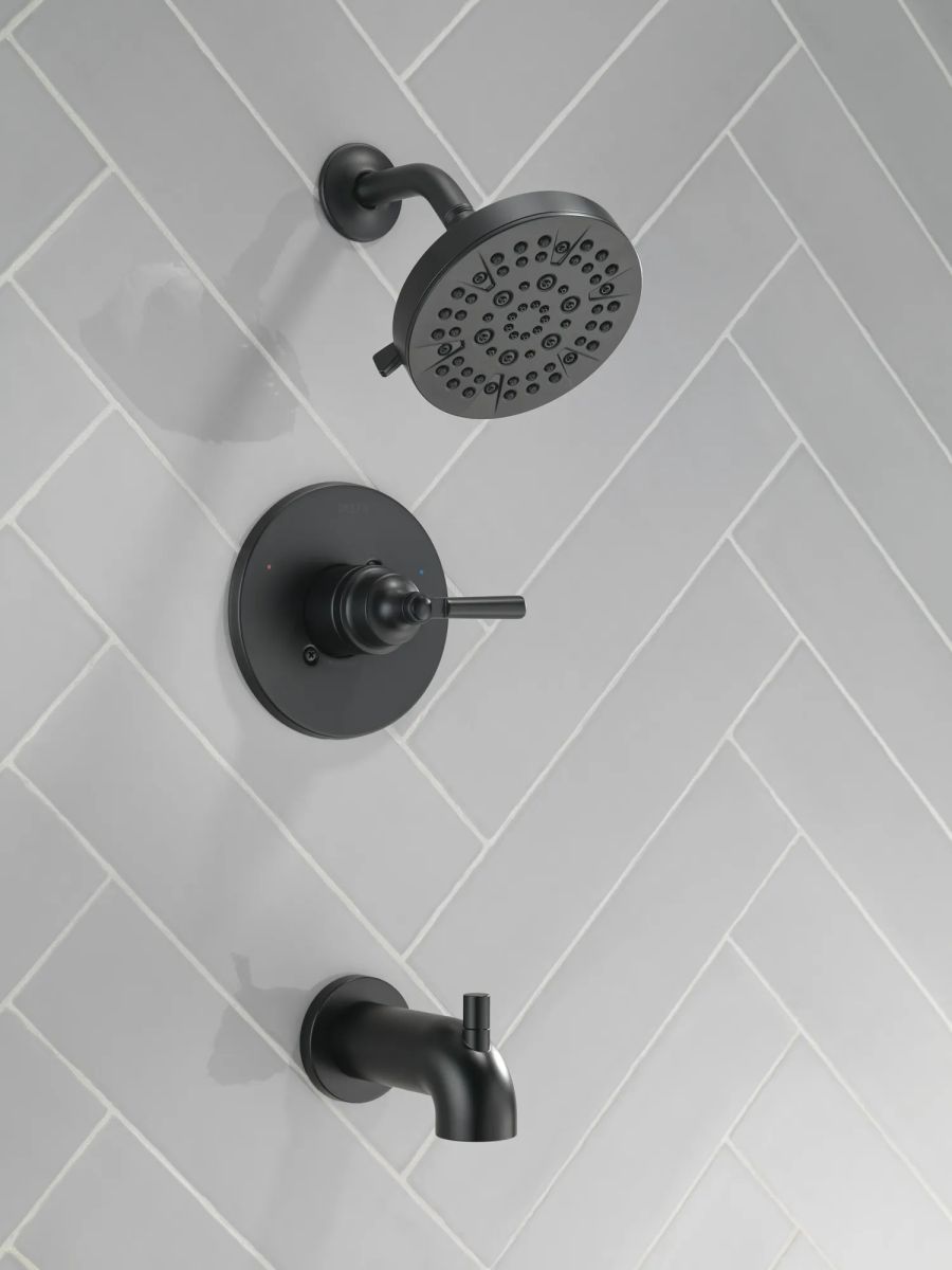 DELTA Saylor Monitor 14 Series Tub & Shower Trim — Matte Black