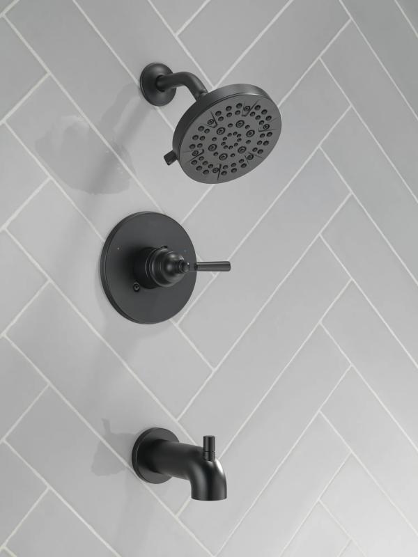 DELTA Saylor Monitor 14 Series Tub & Shower Trim — Matte Black