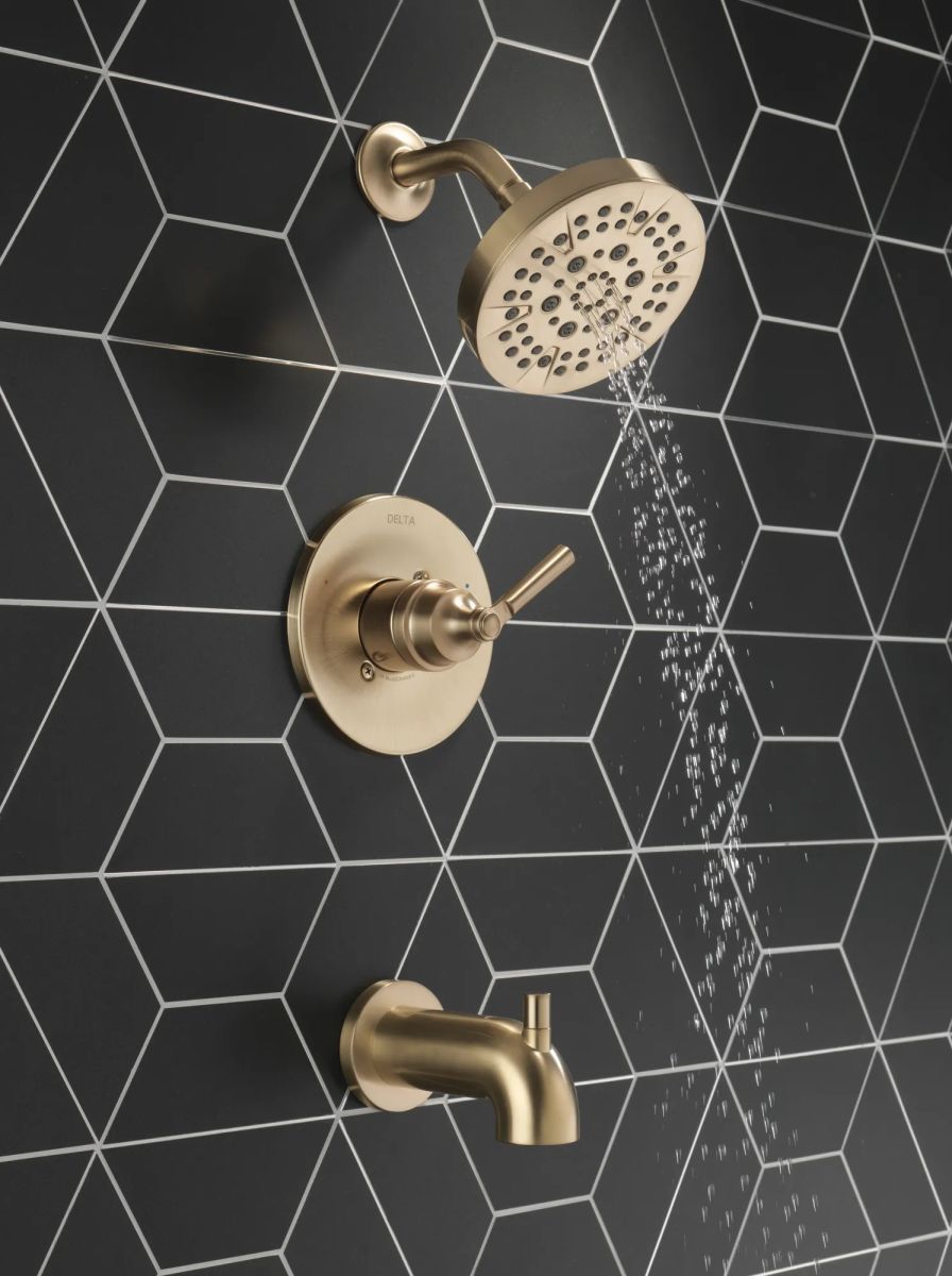 DELTA Saylor Monitor 14 Series Tub & Shower Trim — Champagne Bronze