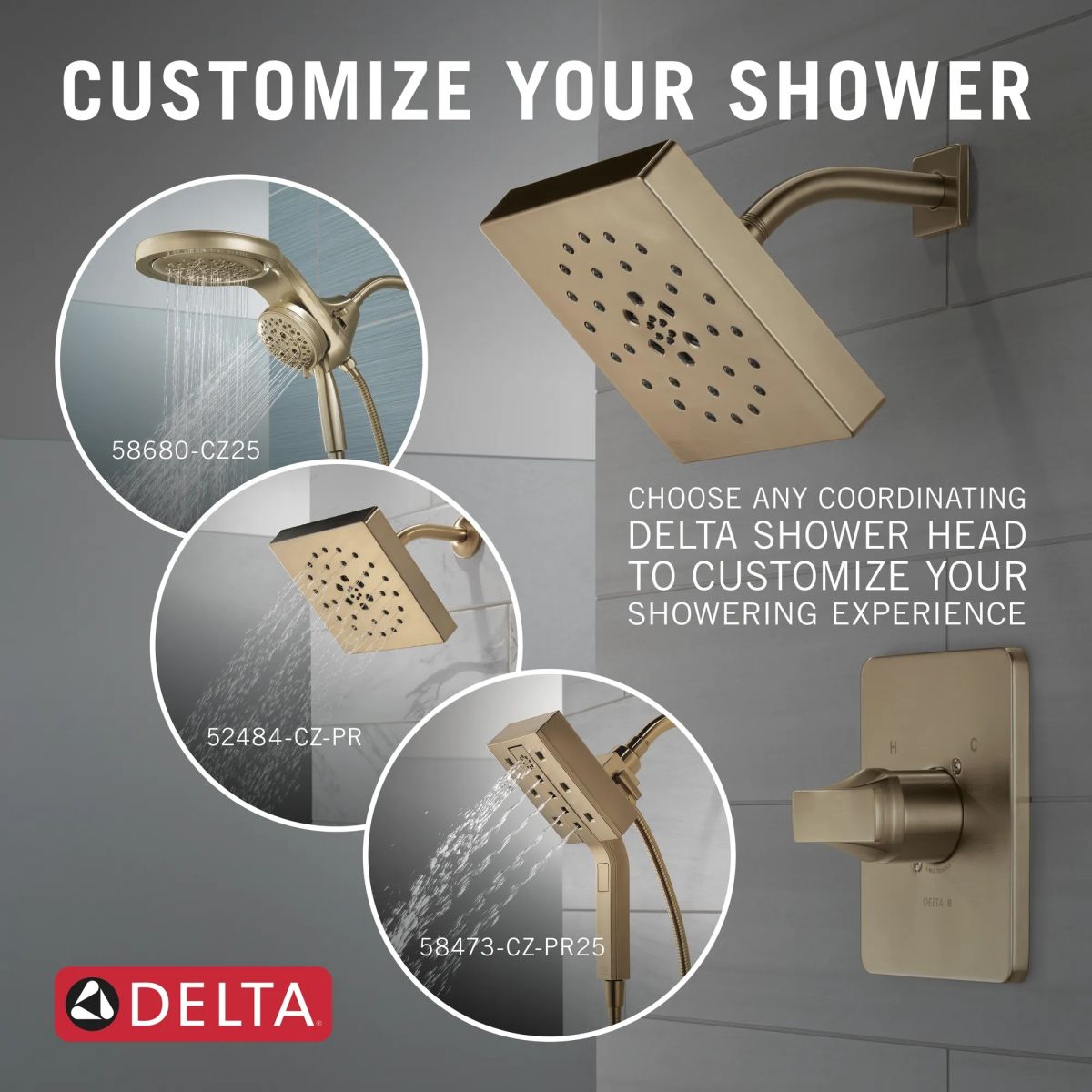 DELTA Velum Monitor 14 Series Tub & Shower - Less Head — Champagne Bronze