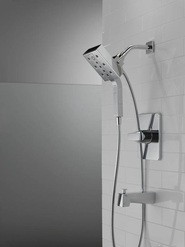 DELTA Universal Showering Components H2OKINETIC In2ition 4-Setting Two-in-One Shower — Lumicoat® Chrome