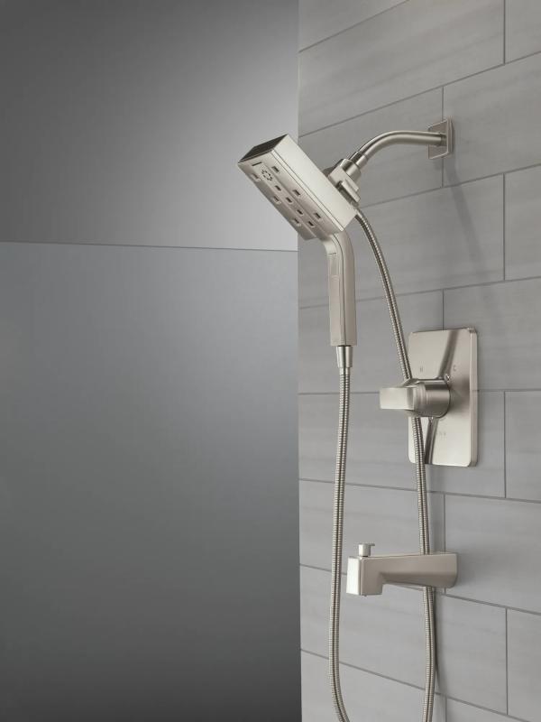 DELTA Universal Showering Components H2OKINETIC In2ition 4-Setting Two-in-One Shower — Lumicoat® Stainless
