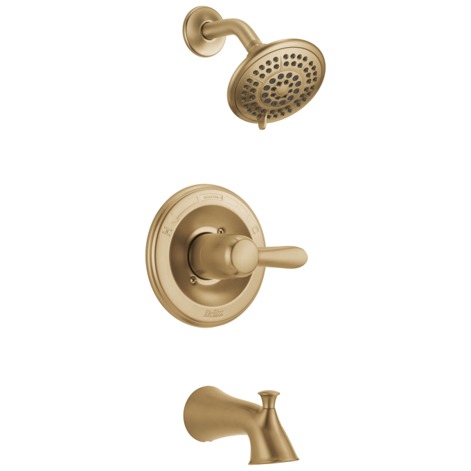 DELTA Lahara Monitor 14 Series Tub & Shower Trim — Champagne Bronze