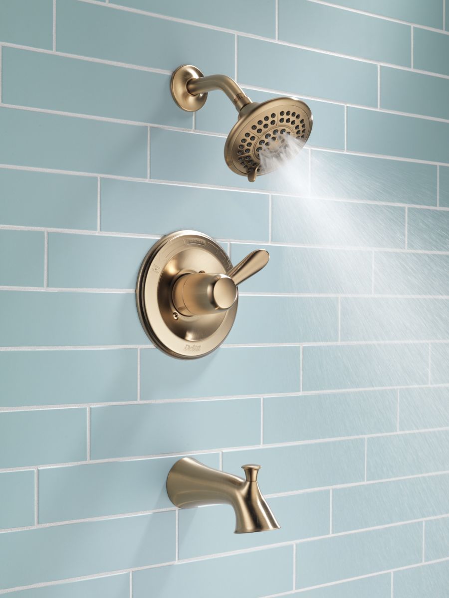 DELTA Lahara Monitor 14 Series Tub & Shower Trim — Champagne Bronze