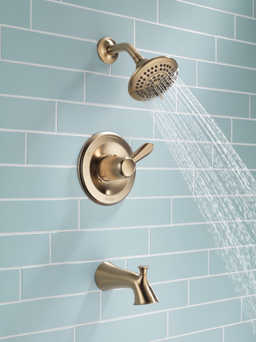 DELTA Lahara Monitor 14 Series Tub & Shower Trim — Champagne Bronze
