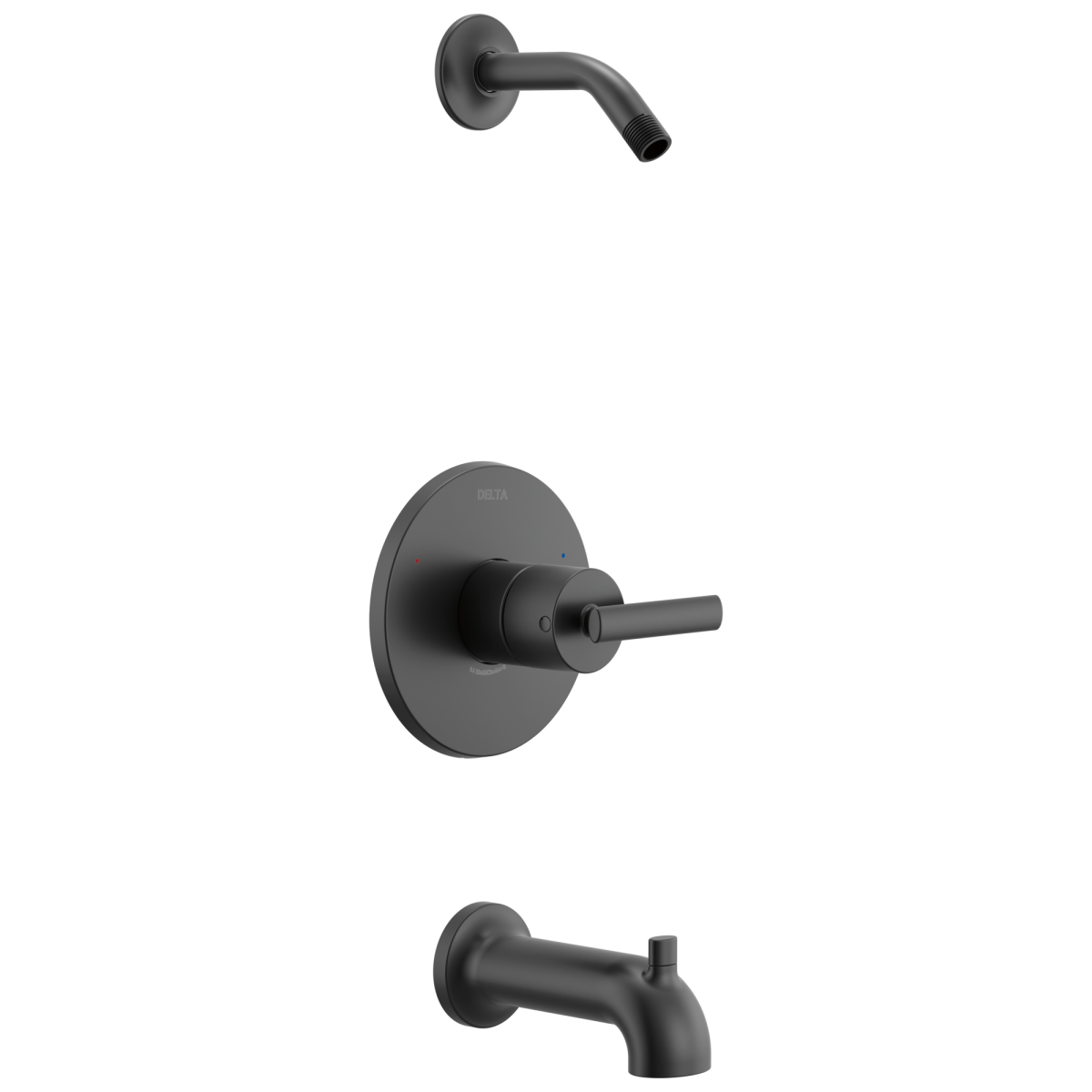 DELTA Altado Monitor 14 Series Tub & Shower Trim - Less Head — Matte Black