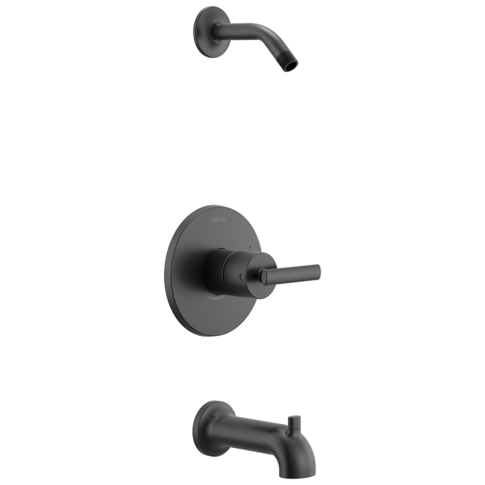DELTA Altado Monitor 14 Series Tub & Shower Trim - Less Head — Matte Black