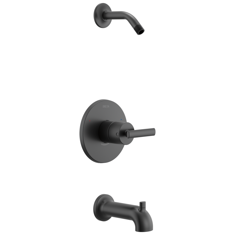 DELTA Altado Monitor 14 Series Tub & Shower Trim - Less Head — Matte Black