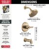 DELTA Altado Monitor 14 Series Tub & Shower Trim — Champagne Bronze