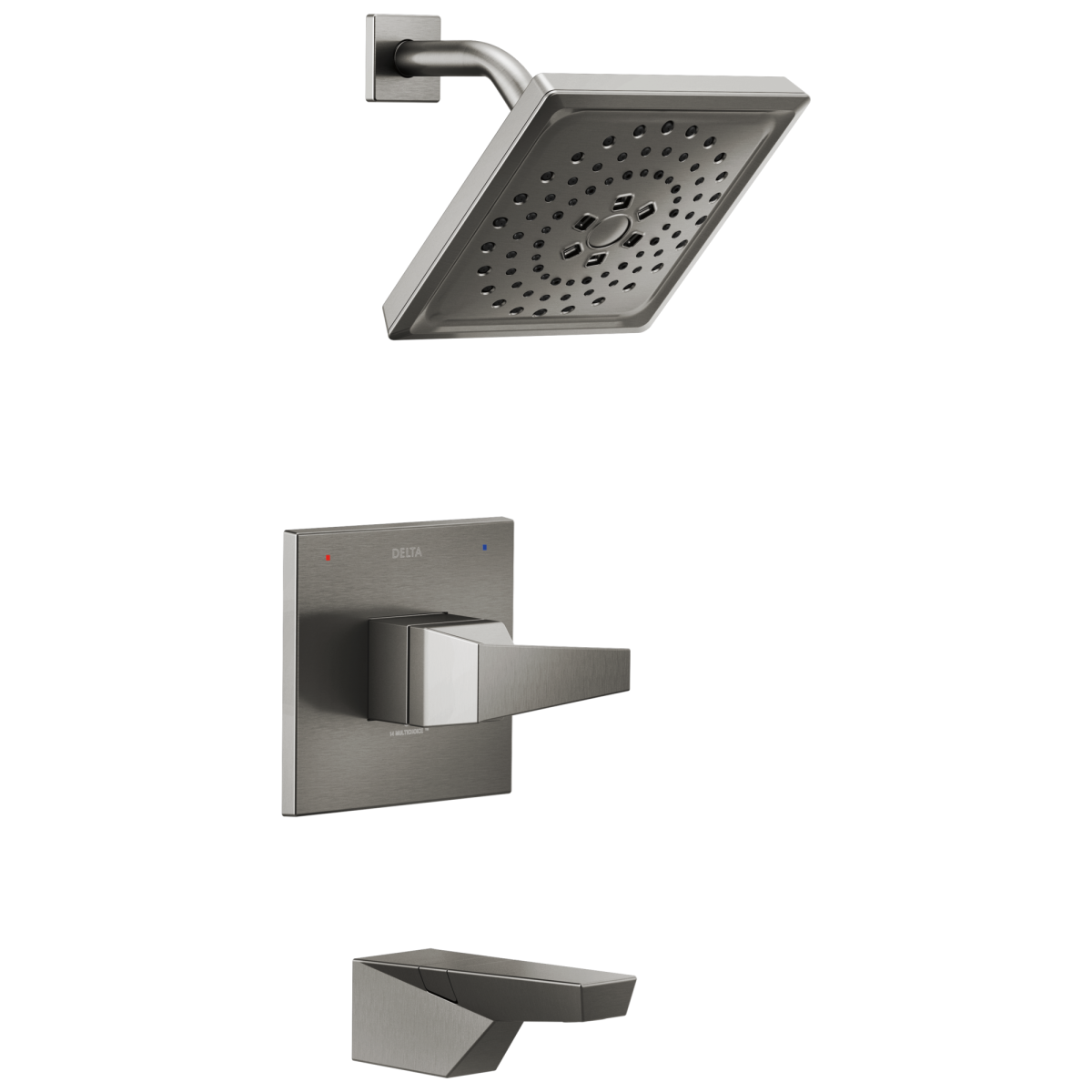 DELTA Trillian 14 Series H2Okinetic Tub Shower Trim — Lumicoat® Black Stainless