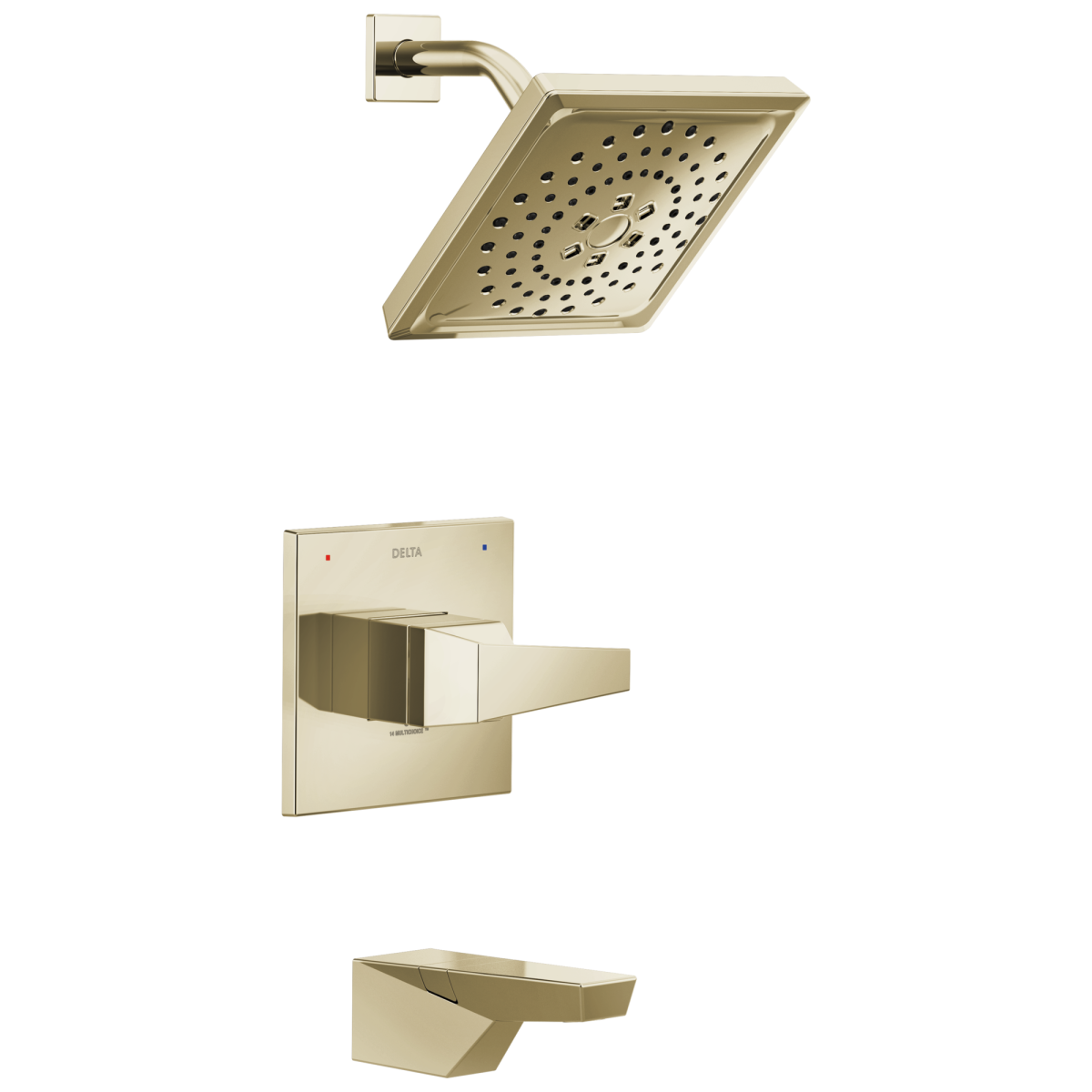 DELTA Trillian 14 Series H2Okinetic Tub Shower Trim — Lumicoat® Polished Nickel