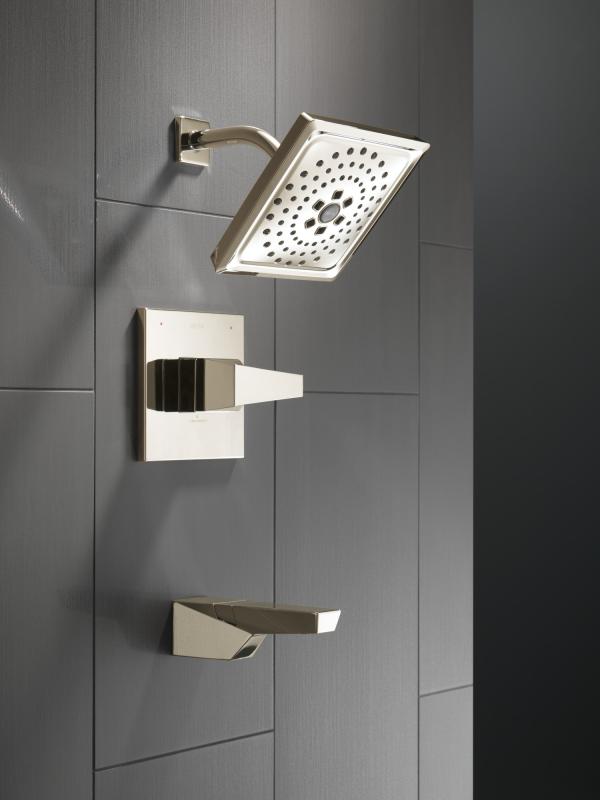 DELTA Trillian 14 Series H2Okinetic Tub Shower Trim — Lumicoat® Polished Nickel