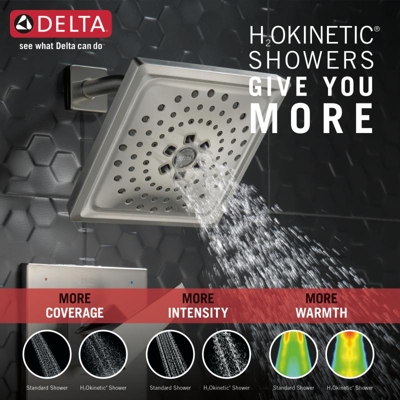 DELTA Trillian 14 Series H2Okinetic Tub Shower Trim — Lumicoat® Stainless