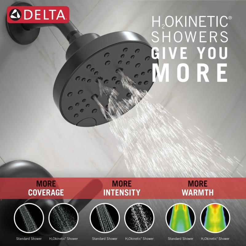 DELTA Bonacci 14 Series Tub Shower Trim — Matte Black