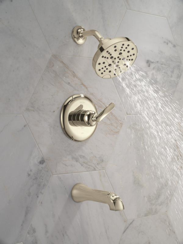 DELTA Bonacci 14 Series Tub Shower Trim — Lumicoat® Polished Nickel