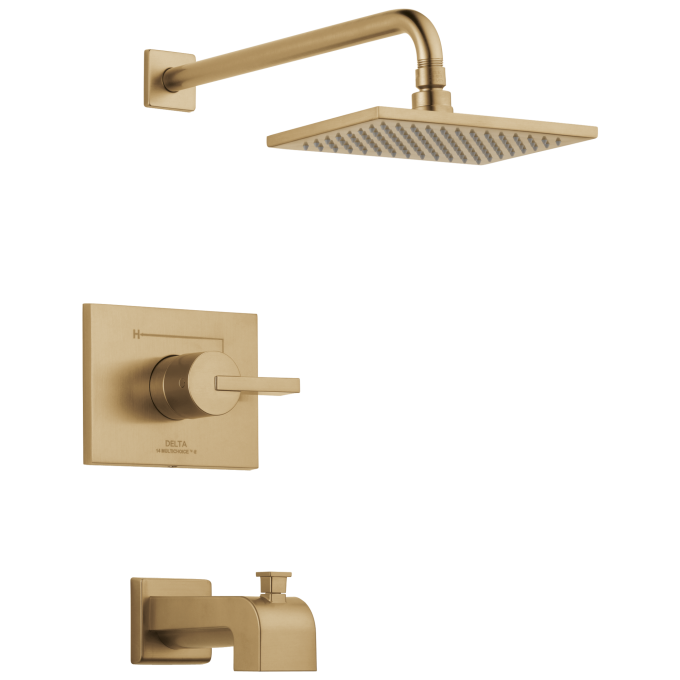 DELTA Vero Monitor 14 Series Tub & Shower Trim — Champagne Bronze