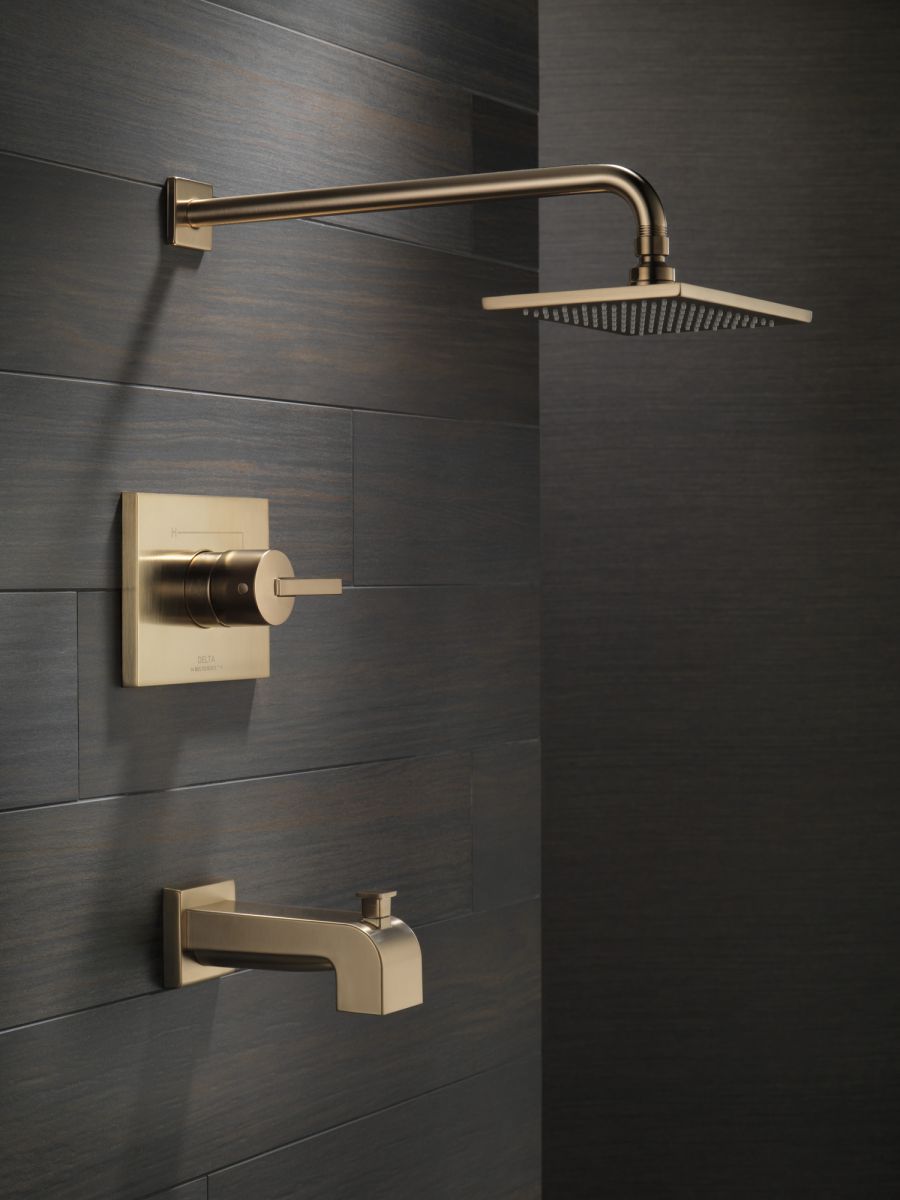 DELTA Vero Monitor 14 Series Tub & Shower Trim — Champagne Bronze