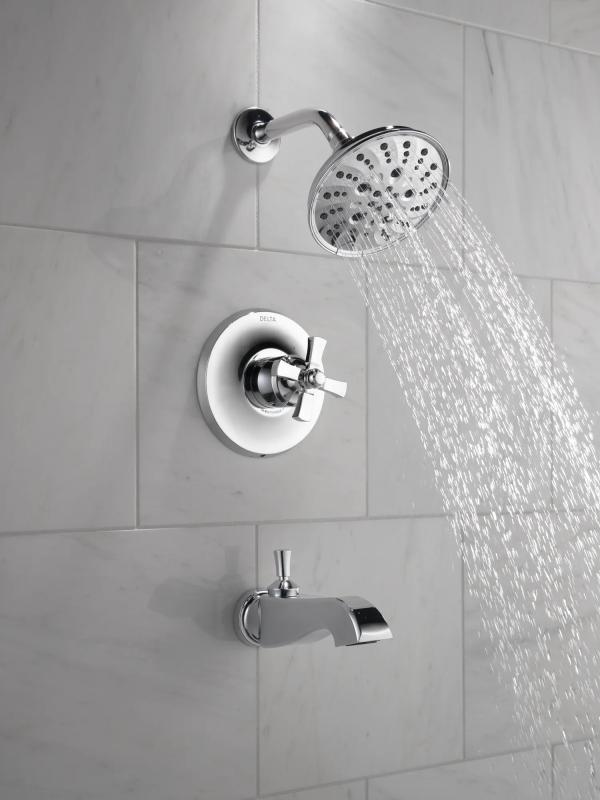 DELTA Dorval Handle - Volume FM Tub Filler/ 14S — Chrome